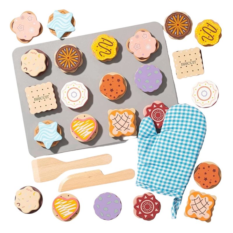 Baking Kitchen For Kids - WOWFU-Set di biscotti in legno per
