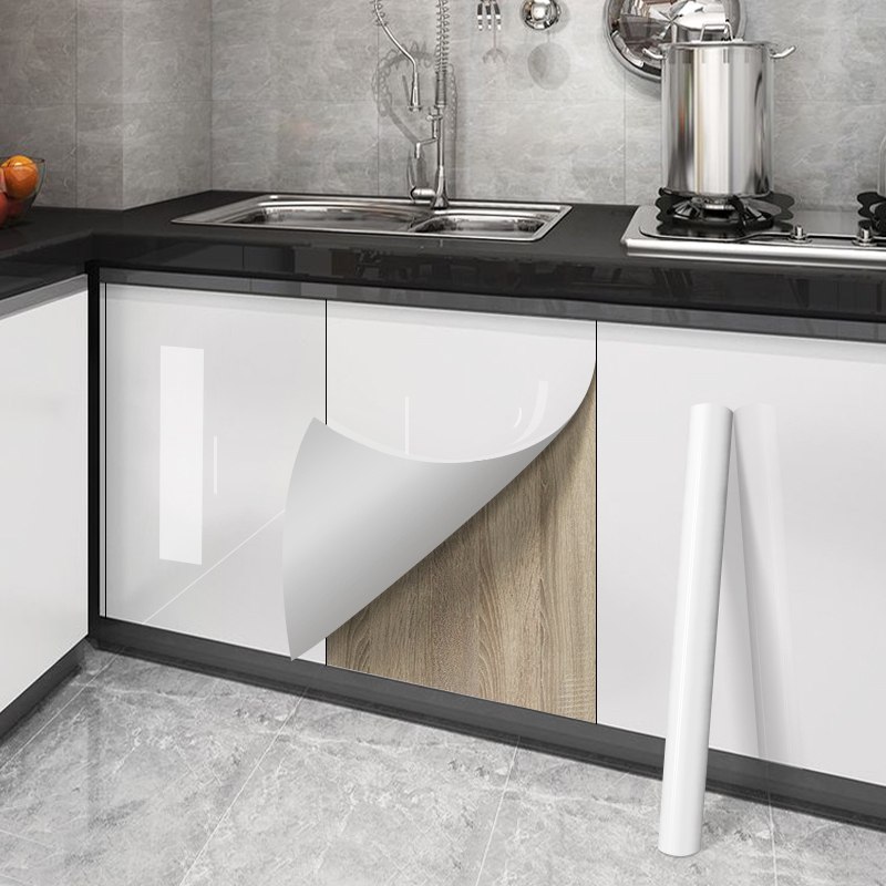 Kitchen Queen - Adesivi Murali Lucidi Bianchi per Mobili,