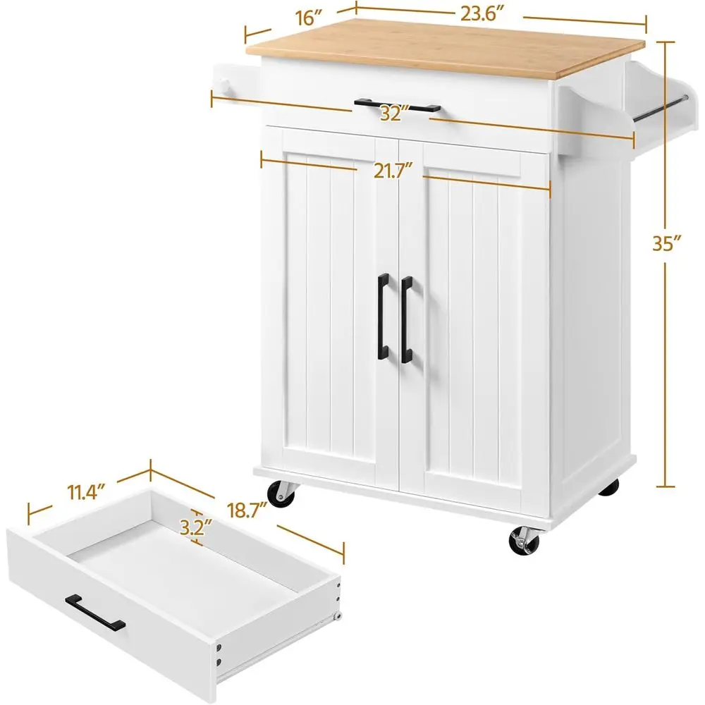 Carrello da Cucina Bianco con  - Kitchen Queen recensione e prezzo