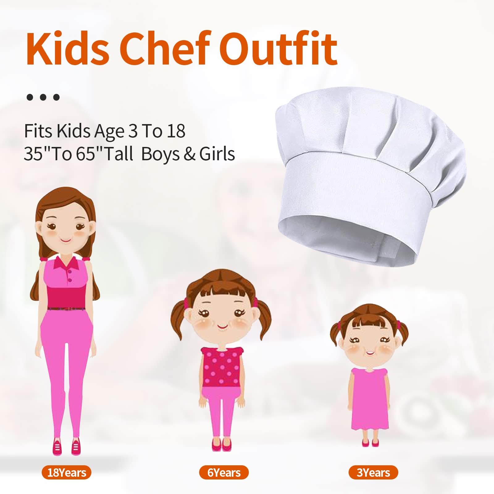 4 Cappelli da Chef Bianchi per - Baking Kitchen For Kids recensione e prezzo