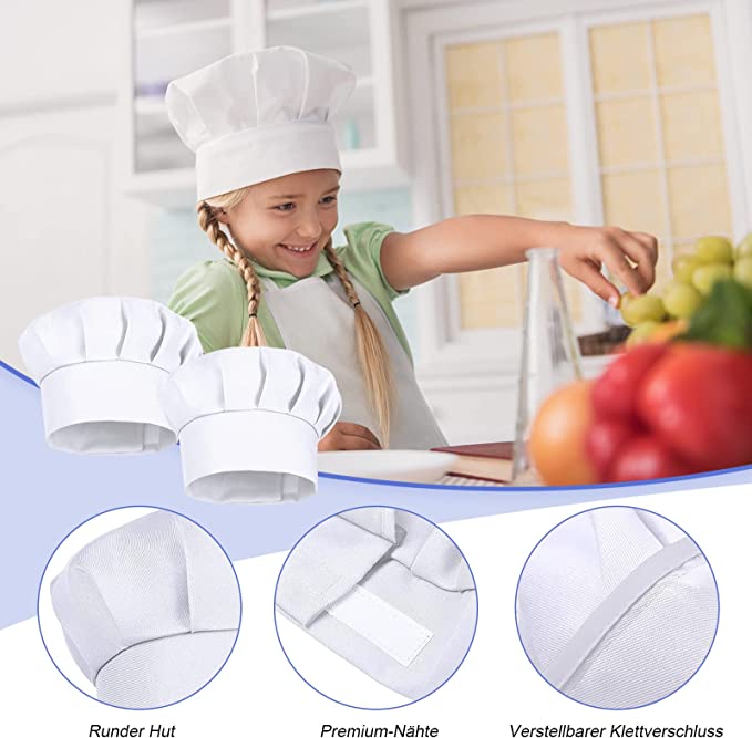 Set di 4 Cappelli da Cuoco per - Baking Kitchen For Kids recensione e prezzo